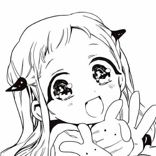 动漫头像敲多男女生黑白漫画风头像,爱不释手吖