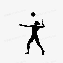 打排球的女人剪影图片免费下载png素材编号1pki76ngz图精灵