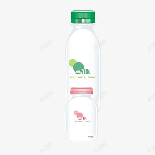 卡通牛奶瓶包装免抠png设计图片免费下载页面网页平面电商创意素材牛奶瓶素材
