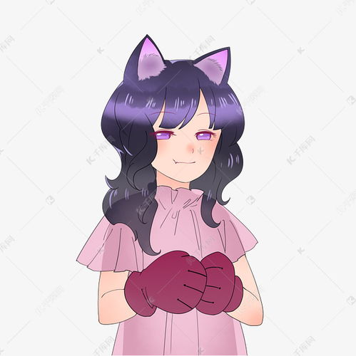二次元漫画人物猫耳女孩头像素材图片免费下载千库网
