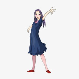 原创手绘跳舞的女孩png格式图片素材其他格式下载动漫人物大全