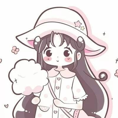 粉色系卡通姐妹头像可爱卖萌一对