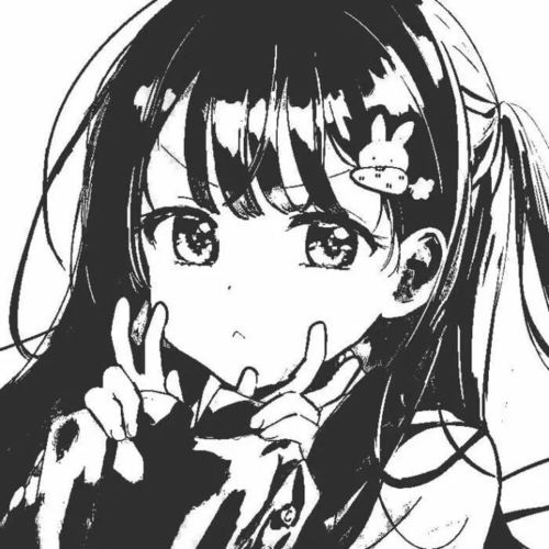 想成为你的例外和最爱动漫黑白漫画女生头像