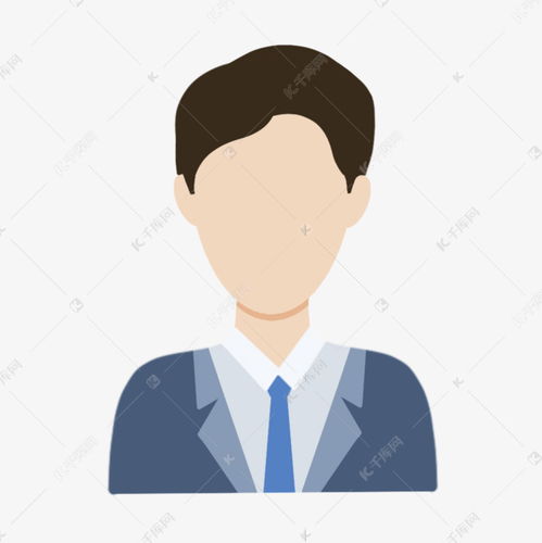 衬衣西装蓝色领带卡通人物头像素材图片免费下载千库网