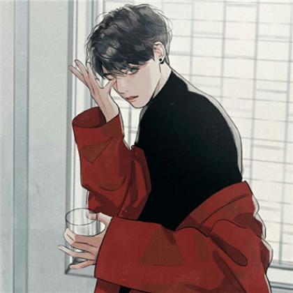 比较个性彩色帅气男生素描头像,也有几张是水彩系的