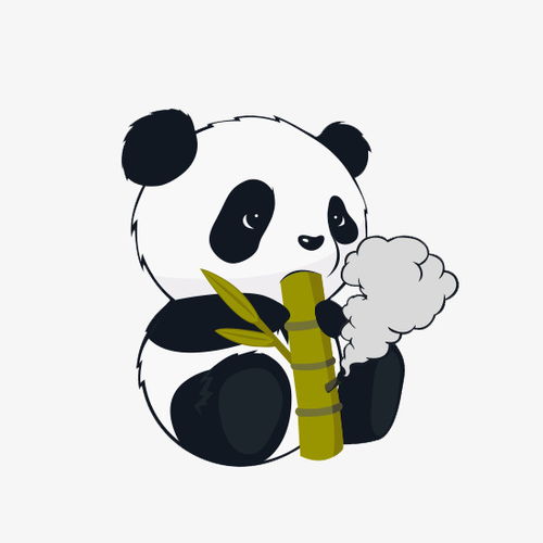 熊猫吃竹子卡通手绘免抠图素材图片免费下载高清卡通手绘png千库网图片编号5606430