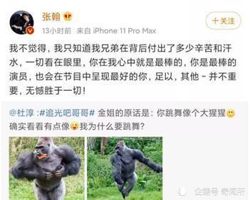 杜淳舞蹈太尬,金星评论像大猩猩,本人自嘲我为什么要跳舞