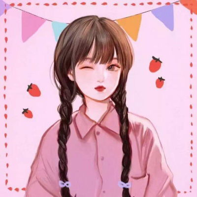 女生动漫头像可爱萌卡哇伊粉色清纯图片