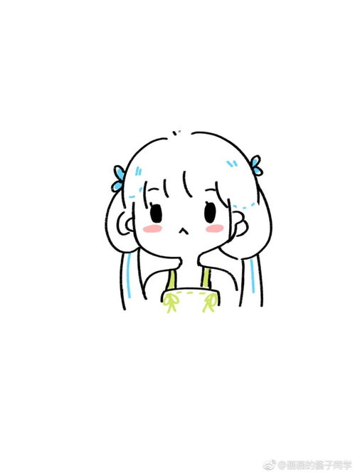 手绘简笔画古风女生头像卡通闺蜜头像