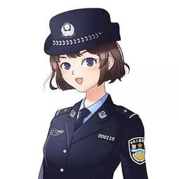 警察可爱卡通头像女女警
