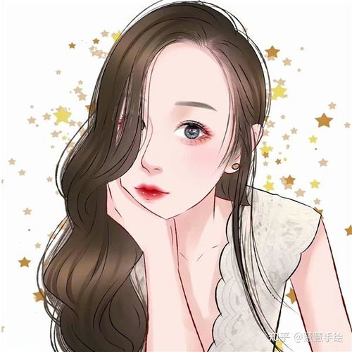 手绘现代气质美女头像微信手绘女气质头像头像手绘女生简单气质