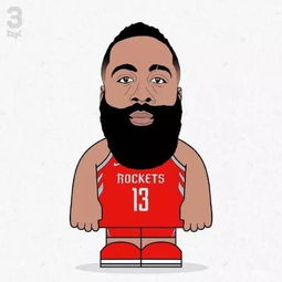可爱nba球星版卡通照出炉,浓眉哥变成小短腿,哈登最像本人
