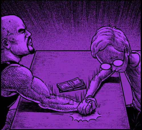 人性漫画瘦弱的男孩要跟大叔扳手腕,原来是有备而来