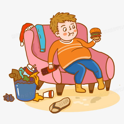 手绘卡通男孩坐在沙发上吃零食插画元素png图片素材免费下载插画png30003000像素