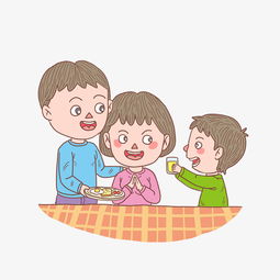 卡通头像一家三口男生