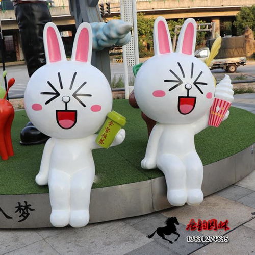 玻璃钢可妮兔雕塑卡通雕塑