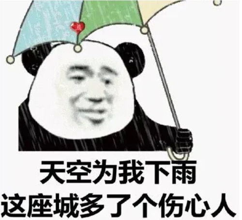 表情包难过搞笑暴雨