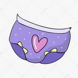 卡通紫色手绘婴儿内裤设计素材图片免费下载千库网