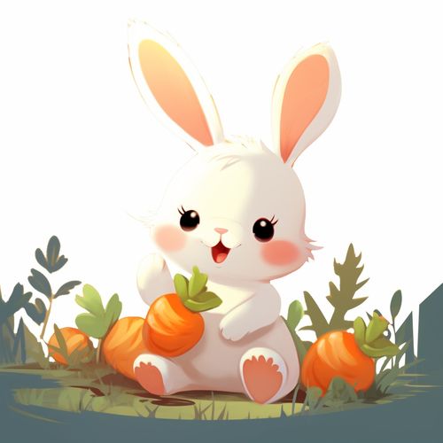 可爱c4d小兔子新年中秋手绘60兔子手绘新年