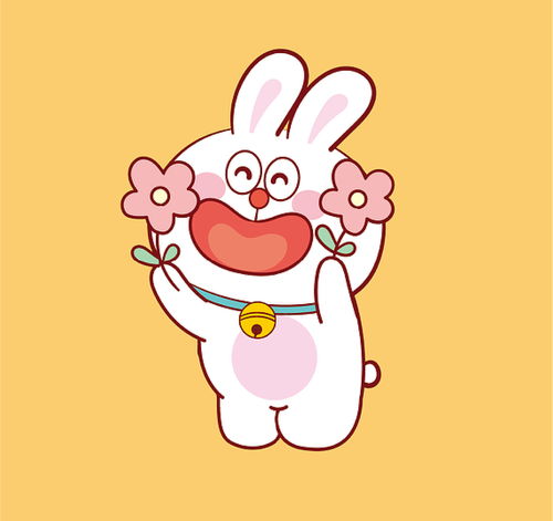 开心兔子图片卡通头像兔子