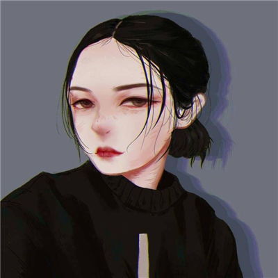 2018个性手绘女生头像彩色素描高清图真实的日子还是一个人过