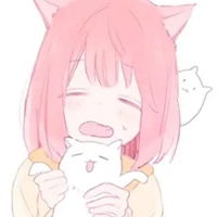 女生头像猫咪卡通少女与猫咪的女生头像