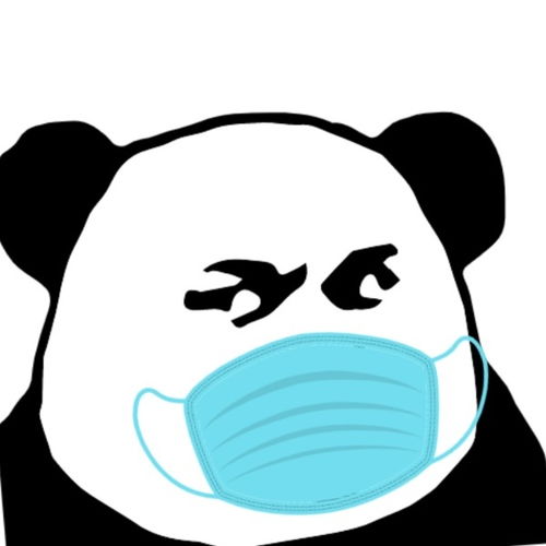 表情包熊猫戴口罩搞怪搞笑方形海报模板素材在线设计方形海报fotor在线设计平台