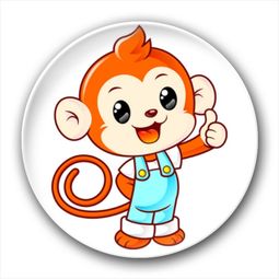 萌萌的小猴子卡通小人钥匙扣