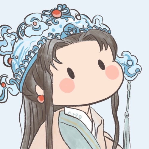 想要蓝白色系的卡通动漫头像