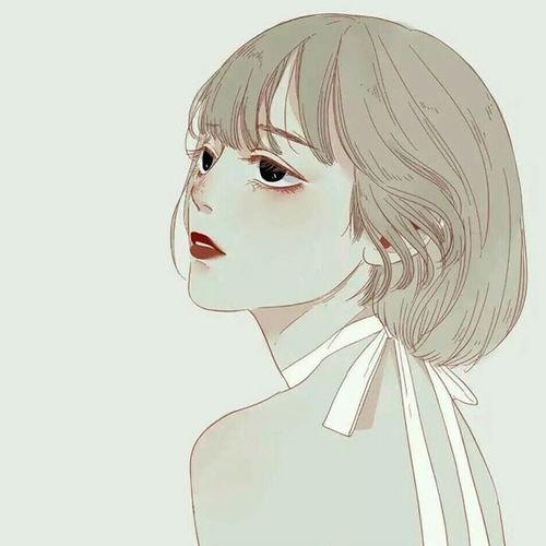 美背短发美人