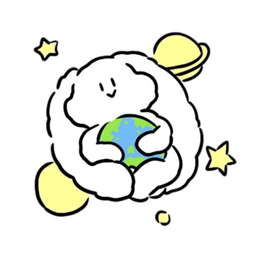 头像情侣日常插画女生兔子萌娃文字头像