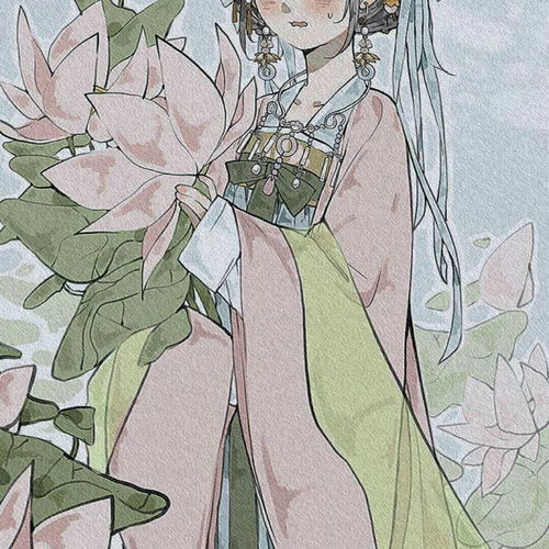 古风女头他是暗不下来的黄昏也是明不起来的清晨