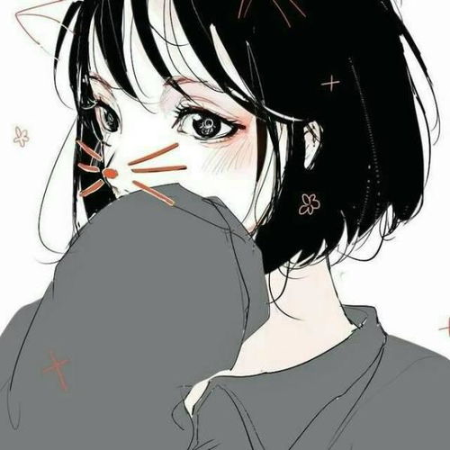 求短发女生动漫手绘头像类似这种的