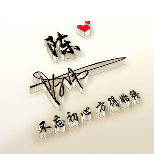 非常漂亮的几款微信头像,3d艺术签名头像,有你的姓氏名字