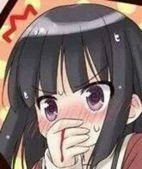 求一些女孩害羞捂脸的动漫图片