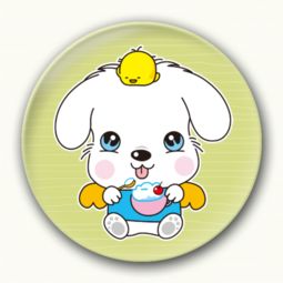 可爱卡通小动物萌宠小狗创意镜子钥匙扣