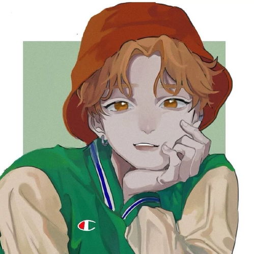 卡通男生头像带眼镜框阳光