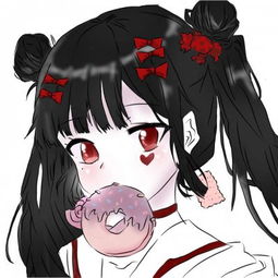红色头像女生卡通动漫