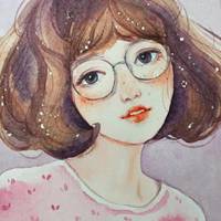 彩色素描头像女生可爱微信头像图片大全