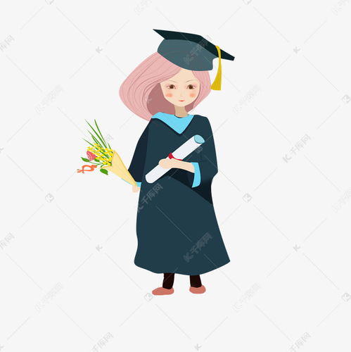 毕业女孩卡通人物毕业人物卡通女孩素材图片免费下载千库网