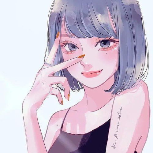 不同表情的女孩人物头像