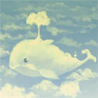 卡通版简约头像冷色调手绘一丝淡然淡弃我几曲情