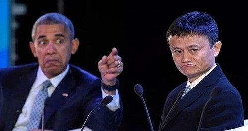 罕见老照片马云和奥巴马合影,最后一位是中国第一任首富