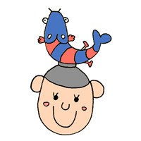 小孩戴卡通动物帽子头像可爱萌萌哒