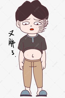 开学季卡通男孩表情包又胖了插画素材图片免费下载千库网