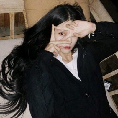 韩国女生头像女神范成熟披发