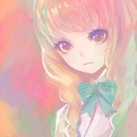 卡通萌女孩qq头像简单爱到了最后怎能毫发无伤