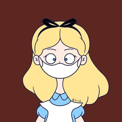 戴口罩女生卡通头像叫骂