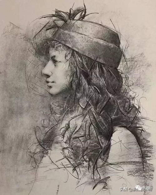 他画素描从来不用画笔,但是却能把人物表现的淋漓尽致