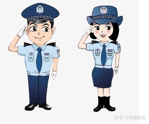 警察可爱卡通头像女动画